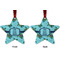 Sea Turtles Metal Star Ornament - Front and Back