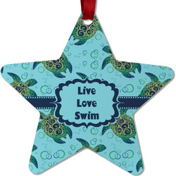 Sea Turtles Metal Star Ornament - Double Sided