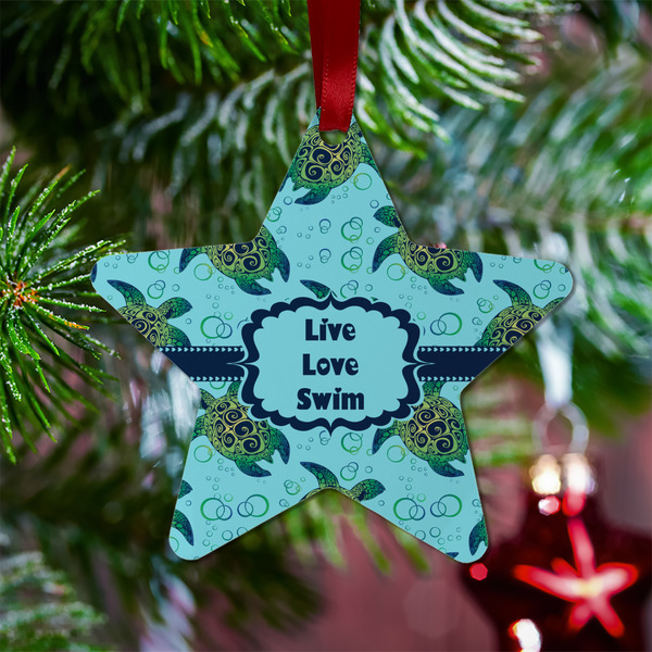 Sea Turtles Metal Star Ornament - Lifestyle