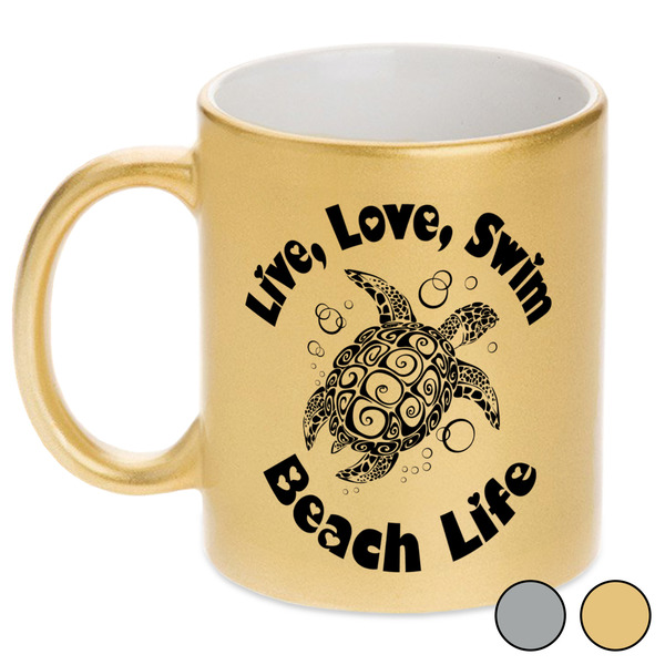 Sea Turtles Metallic Mugs