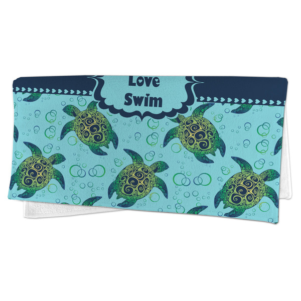 Sea Turtles Microfiber Dish Rag - FOLDED (half)