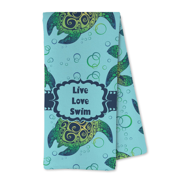 Custom Sea Turtles Kitchen Towel - Microfiber