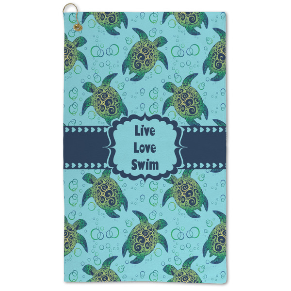 Custom Sea Turtles Microfiber Golf Towel - Large