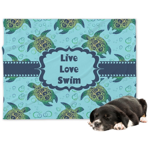 Custom Sea Turtles Dog Blanket - Large (Personalized)