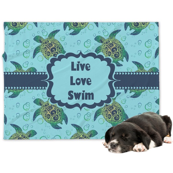 Custom Sea Turtles Dog Blanket - Regular (Personalized)