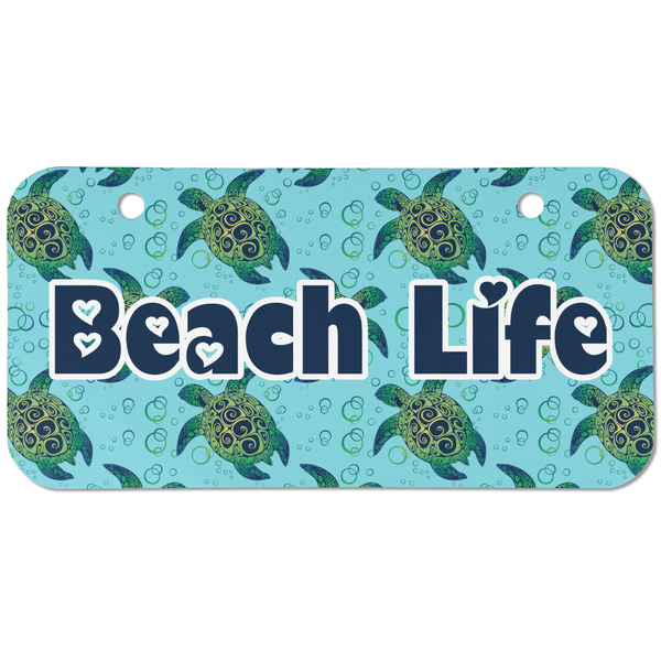 Custom Sea Turtles Mini/Bicycle License Plate (2 Holes)