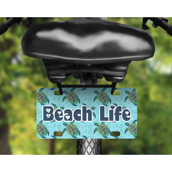 Sea Turtles Mini License Plate on Bicycle