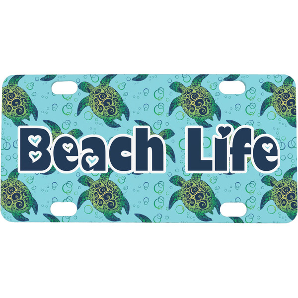 Custom Sea Turtles Mini / Bicycle License Plate (4 Holes)