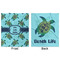 Sea Turtles Minky Blanket - 50"x60" - Double Sided - Front & Back