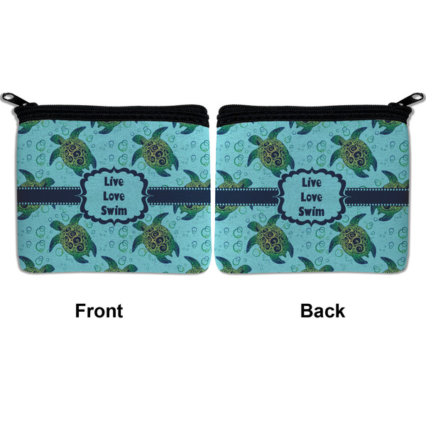 Sea Turtles Neoprene Coin Purse - Front & Back (APPROVAL)