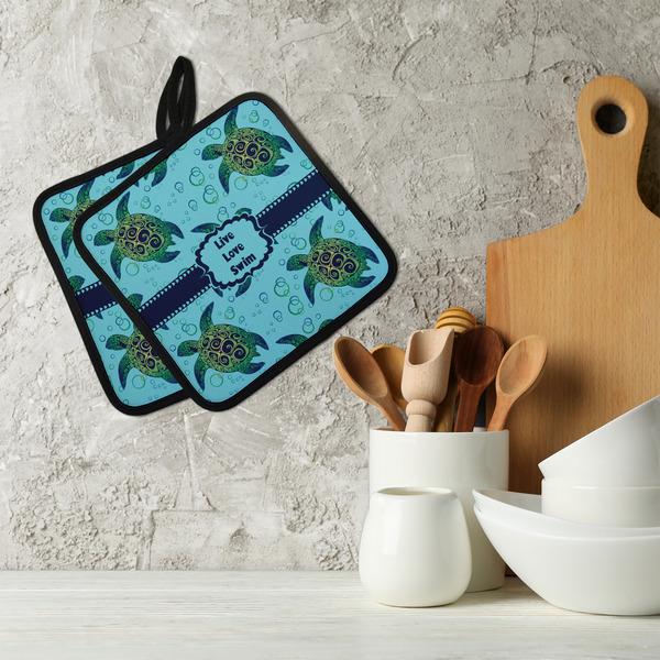 Sea Turtles Neoprene Pot Holder - Set of 2  LIFESTYLE