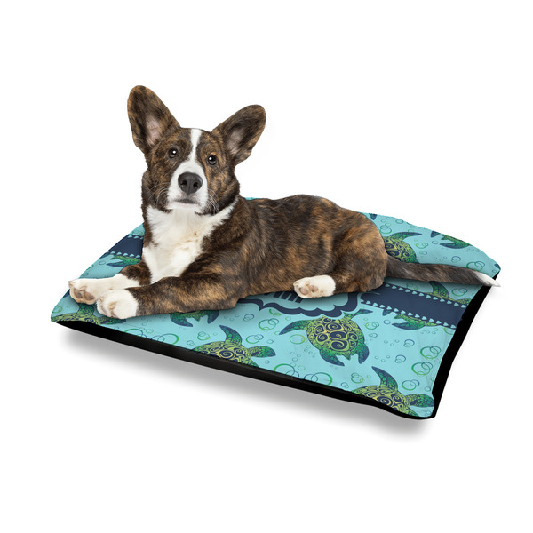 Sea Turtles Outdoor Dog Beds - Medium - IN CONTEXT