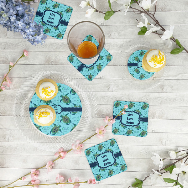 Sea Turtles Paper Coasters - In Context