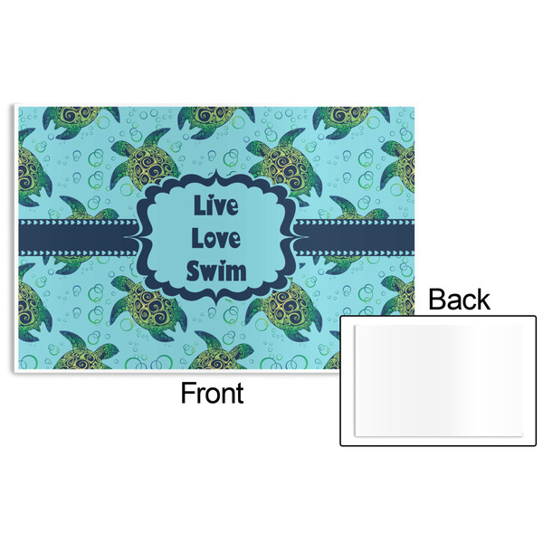 Sea Turtles Disposable Paper Placemat - Front & Back