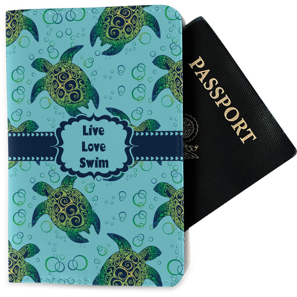 Custom Sea Turtles Passport Holder - Fabric
