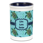 Sea Turtles Ceramic Pencil Holders - Blue