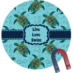 Sea Turtles Round Fridge Magnet