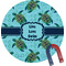 Sea Turtles Personalized Round Fridge Magnet