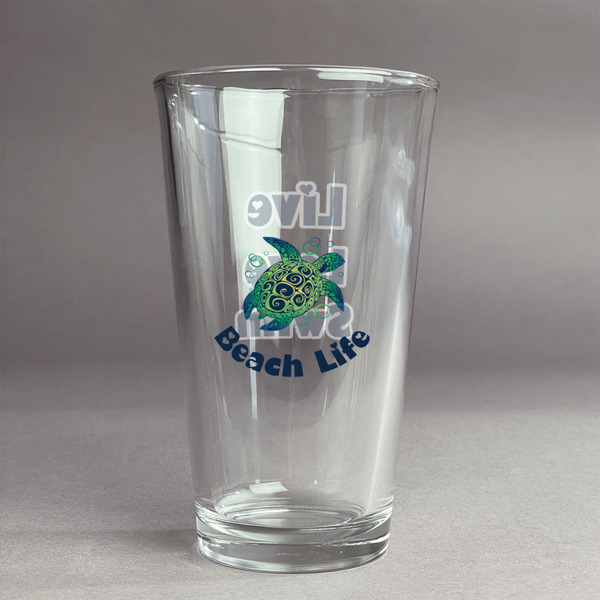 Custom Sea Turtles Pint Glass - Full Color Logo