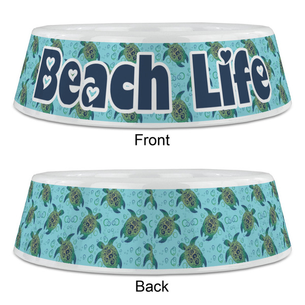Sea Turtles Plastic Pet Bowls - Large - APPROVAL