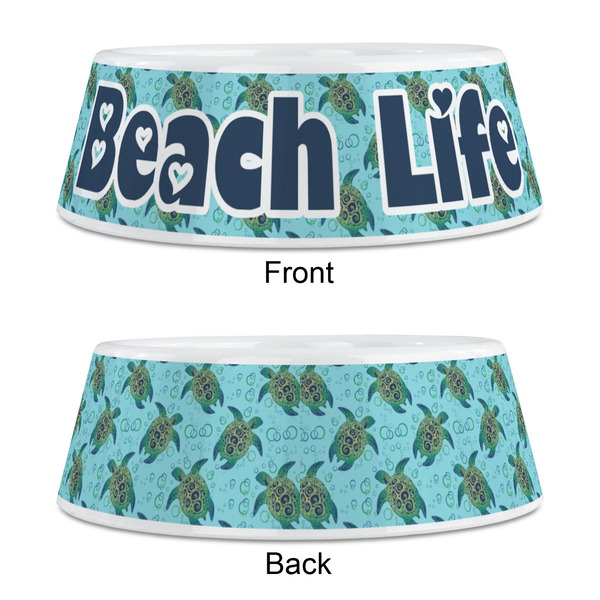 Sea Turtles Plastic Pet Bowls - Medium - APPROVAL
