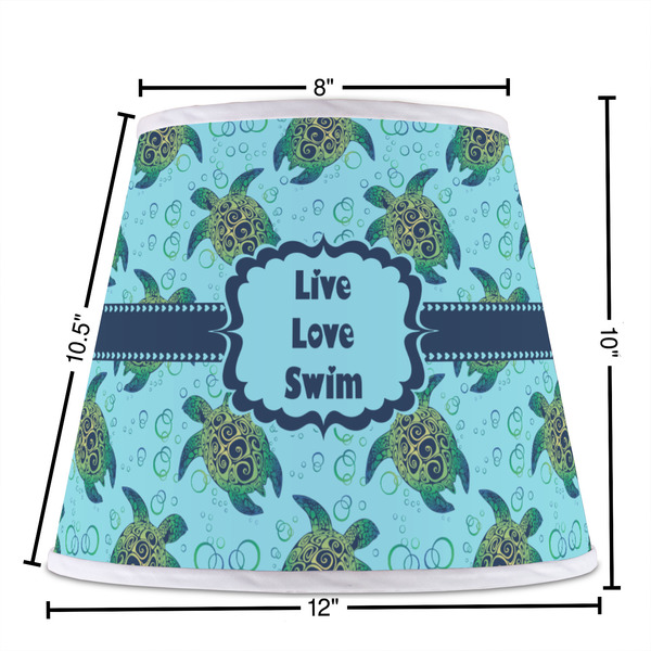 Sea Turtles Poly Film Empire Lampshade - Dimensions