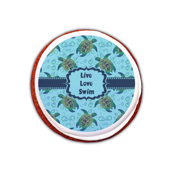Sea Turtles Printed Icing Circle - XSmall - On Cookie