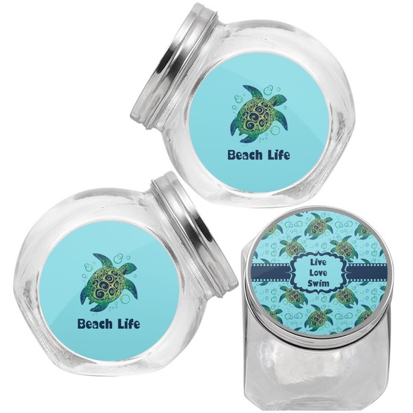 Sea Turtles Puppy Treat Jar - Top Left Right