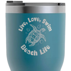 Sea Turtles RTIC Tumbler - Dark Teal - Laser Engraved - Double-Sided