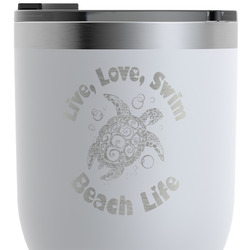 Sea Turtles RTIC Tumbler - White - Engraved Front & Back