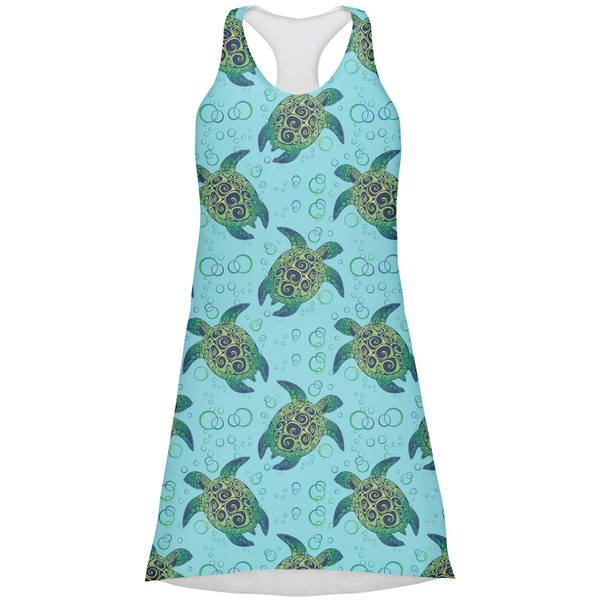 Custom Sea Turtles Racerback Dress - X Small