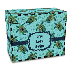 Sea Turtles Wood Recipe Box - Full Color Print