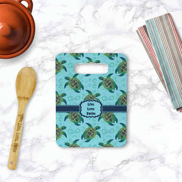Sea Turtles Rectangle Trivet with Handle - LIFESTYLE