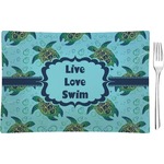 Sea Turtles Glass Rectangular Appetizer / Dessert Plate (Personalized)