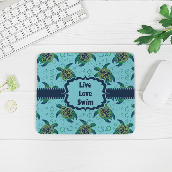 Sea Turtles Rectangular Mouse Pad - LIFESTYLE 2