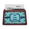 Sea Turtles Red Mahogany Business Card Holder - Straight