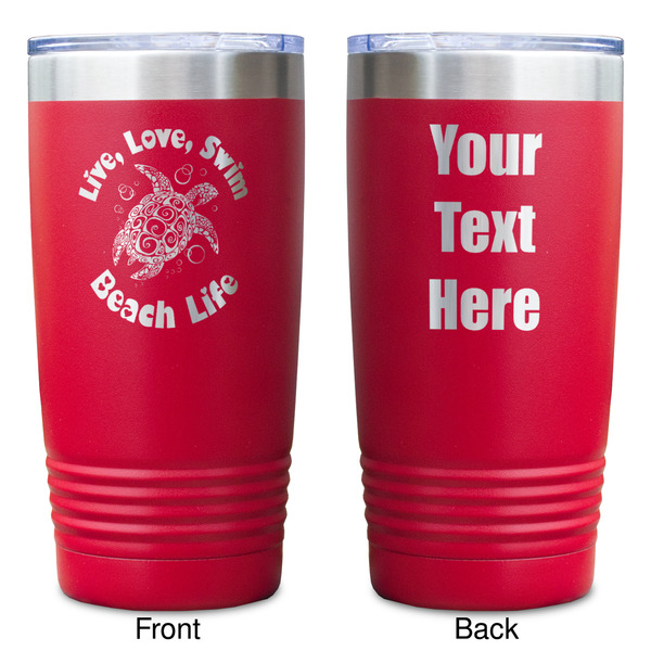 Sea Turtles Red Polar Camel Tumbler - 20oz - Double Sided - Approval