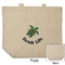 Sea Turtles Reusable Cotton Grocery Bag - Front & Back View