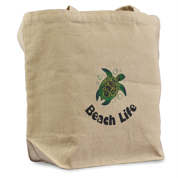 Custom Sea Turtles Reusable Cotton Grocery Bag