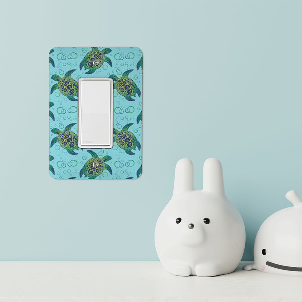 Sea Turtles Rocker Light Switch Covers - Single - IN CONTEXT