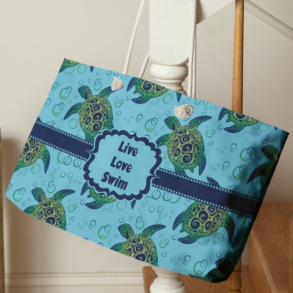 Sea Turtles Large Rope Tote - Life Style