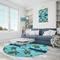 Sea Turtles Round Area Rug - IN CONTEXT