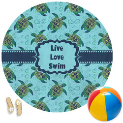 Sea Turtles Round Beach Towel (Personalized)