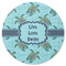 Sea Turtles Round Rubber Backed Coaster (Personalized)