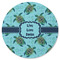 Sea Turtles Round Rubber Backed Coaster (Personalized)