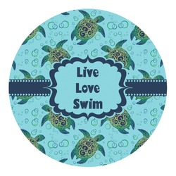 Sea Turtles Round Decal - Small (Personalized)