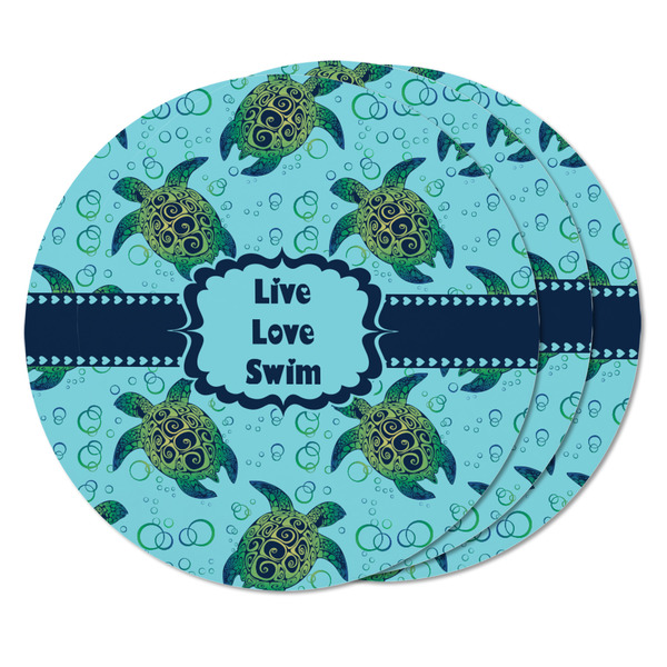 Sea Turtles Round Fridge Magnet - THREE