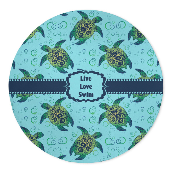 Custom Sea Turtles 5' Round Indoor Area Rug