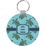 Sea Turtles Round Plastic Keychain
