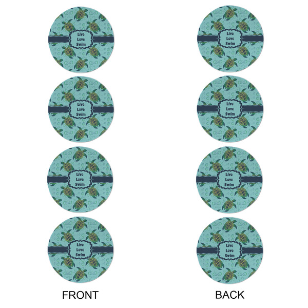 Sea Turtles Round Linen Placemats - APPROVAL Set of 4 (double sided)